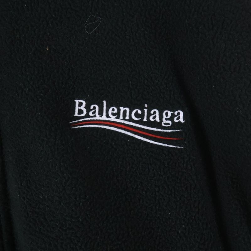 Balenciaga Oversized Logo Embroidered Fleece Jacket Campaign
