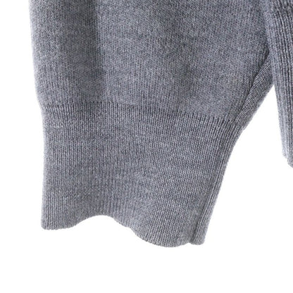 Loewe Heart Logo Crew Neck Wool Knit Sweater Gray