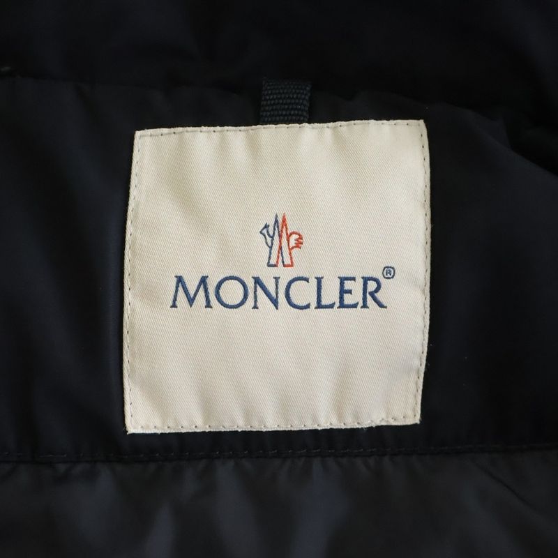 Moncler Gerboise Zip Up Down Coat Navy