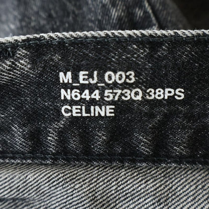 Celine Elephant Jeans Wide Baggy Denim Pants Gray