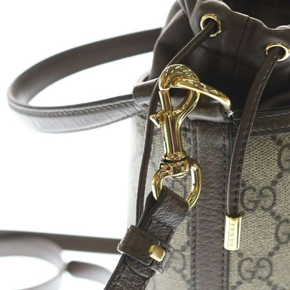 Gucci Ophidia Bucket Bag Mini Beige Brown Leather Gold