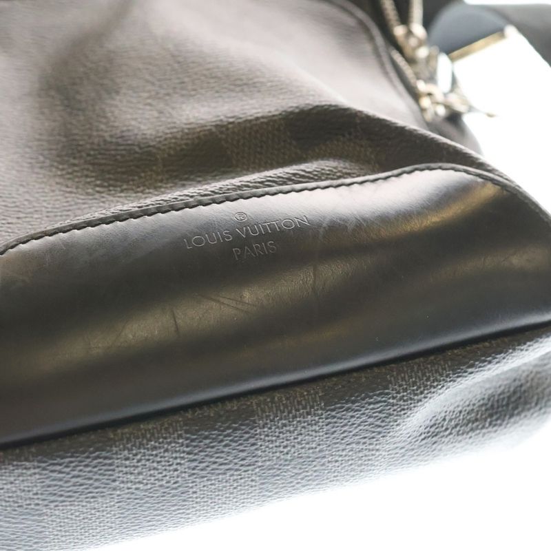 Louis Vuitton Damier Graphite Avenue Belt Bag Black Leather Silver