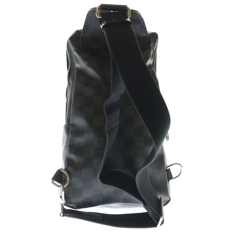 Louis Vuitton Damier Graphite Avenue Belt Bag Black Leather Silver