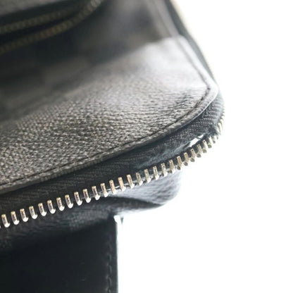 Louis Vuitton Damier Graphite Avenue Belt Bag Black Leather Silver