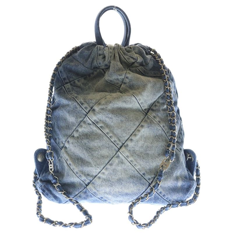 Chanel Denim Backpack 22 Indigo
