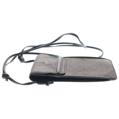 Celine Triomphe Phone Pouch Mini Shoulder Bag Black Leather