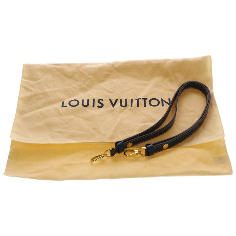 Louis Vuitton Monogram Jacquard Denim Dauphine MM Shoulder Bag Navy Leather Gold