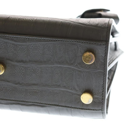Saint Laurent Paris Sac de Jour Soft Nano 2-Way Shoulder Bag Gray Leather Gold