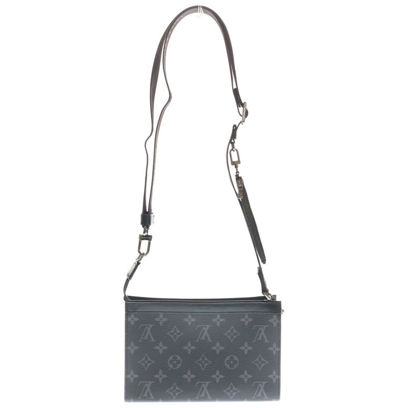 Louis Vuitton Monogram Eclipse Gaston Wearable Wallet Shoulder Bag Black Noir