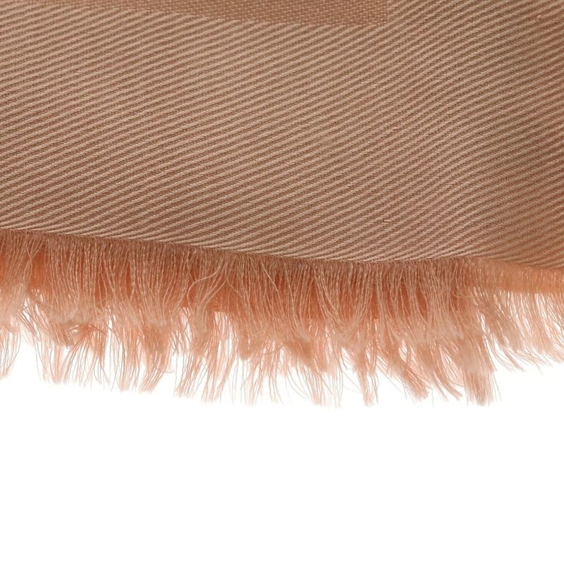 Louis Vuitton Monogram Shawl Scarf Pink Beige Silk Wool