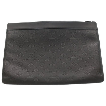 Louis Vuitton Monogram Shadow Pochette Discovery Clutch Pouch Case Black Noir