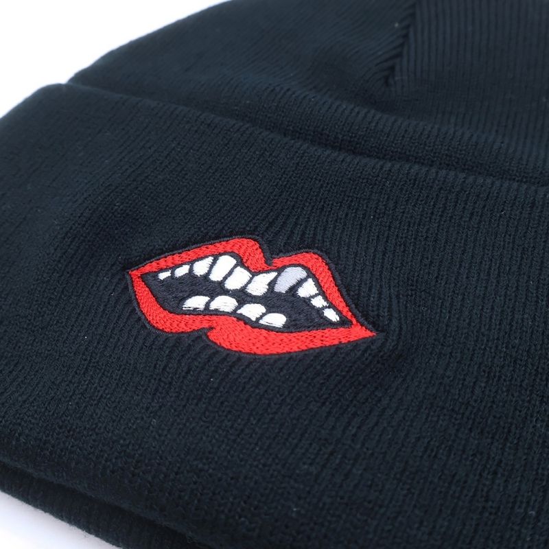 Chrome Hearts Wool Watch Cap Chomper Embroidered Beanie Hat Black