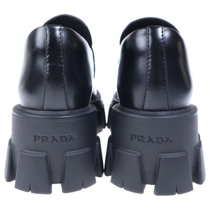 Prada Monolith Leather Low Cut Shoes Loafers Black