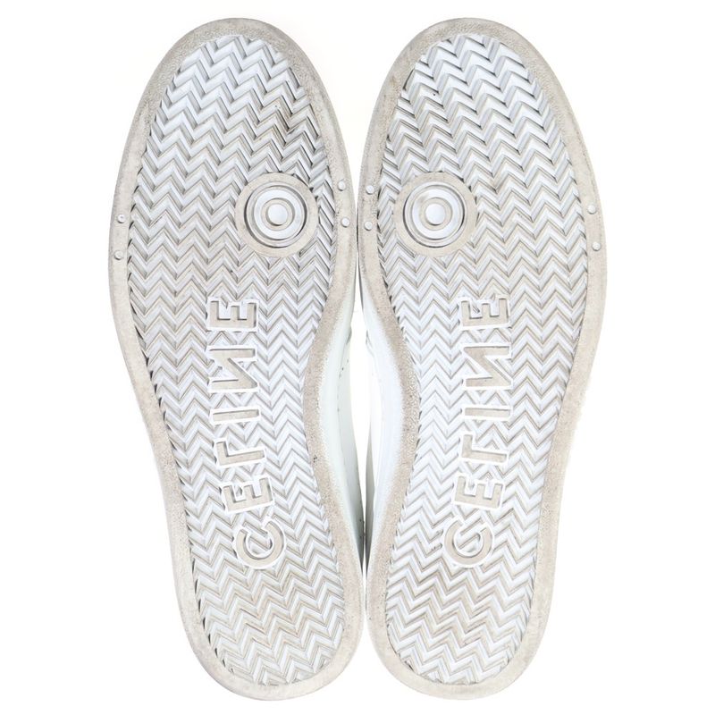 Celine Trainer Leather High Cut Sneakers White