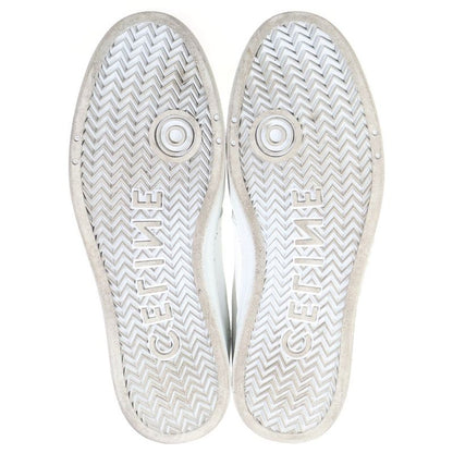 Celine Trainer Leather High Cut Sneakers White