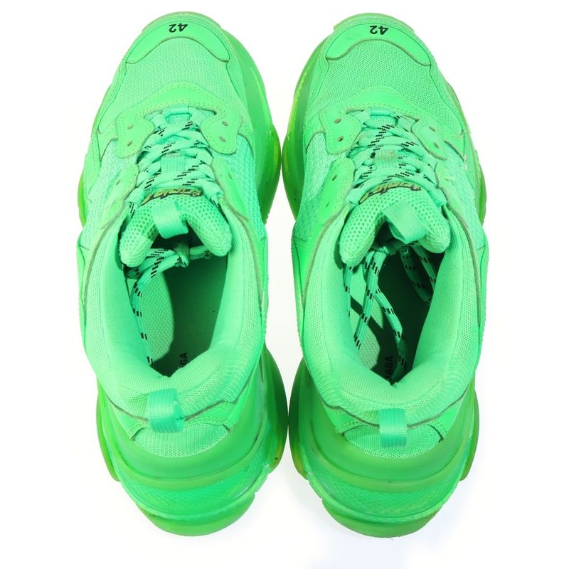 Balenciaga Triple S Clear Sole Trainer Dad Sneakers Green