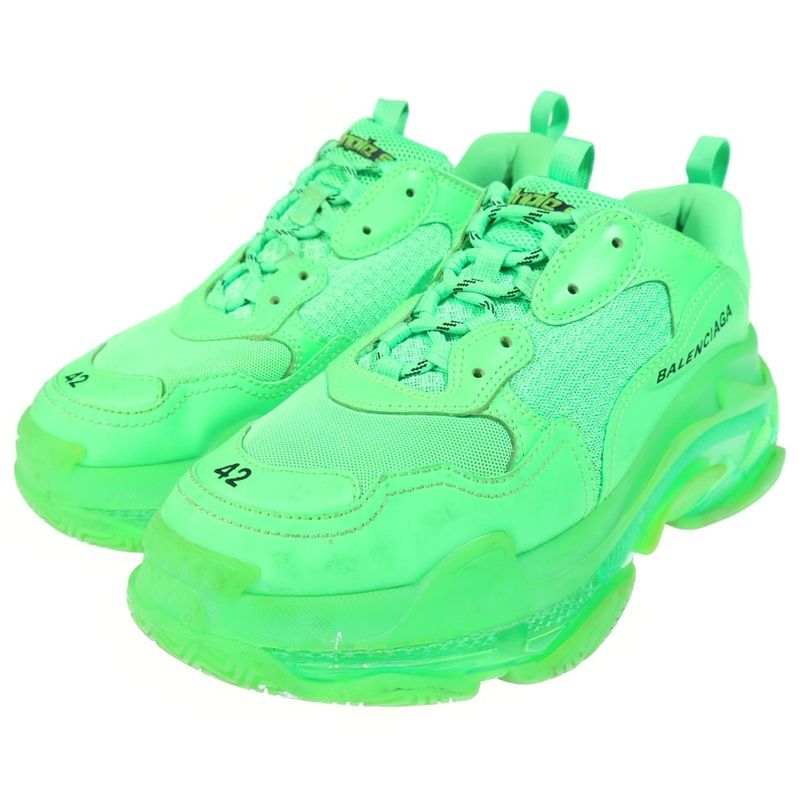 Balenciaga Triple S Clear Sole Trainer Dad Sneakers Green