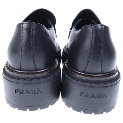 Prada Triangle Logo Oxford Leather Loafers Black