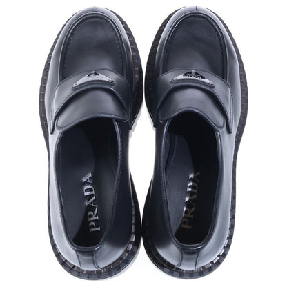 Prada Triangle Logo Oxford Leather Loafers Black