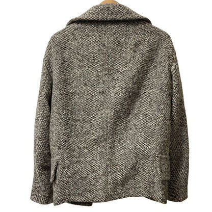 Miu Miu Tweed Jacket Coat 42 Brown White