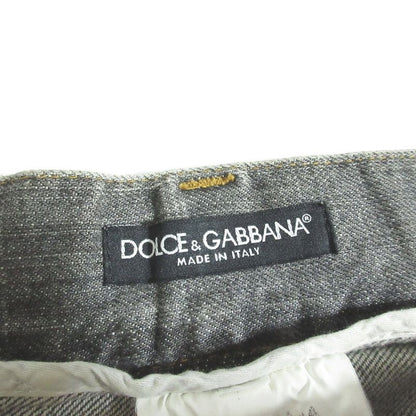 Dolce & Gabbana Painted Crushed Jeans Denim Pants Gray