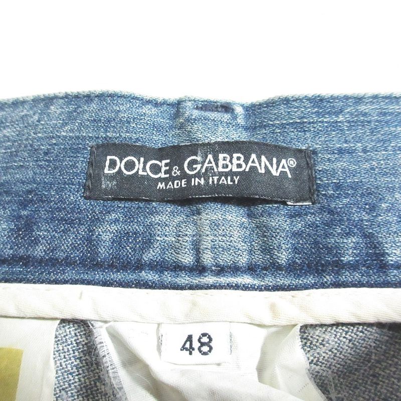 Dolce & Gabbana Repair Distressed Jeans Denim Pants 48 Indigo Blue