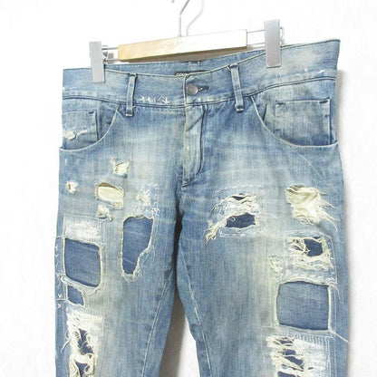 Dolce & Gabbana Repair Distressed Jeans Denim Pants 48 Indigo Blue