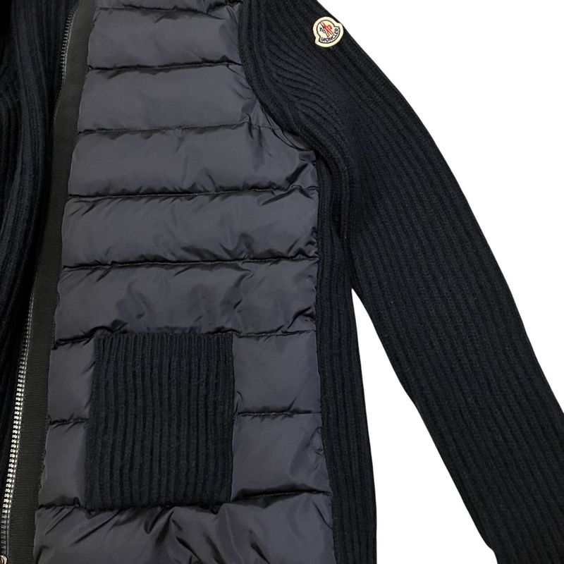 Moncler Knit Combination Down Jacket XS Navy