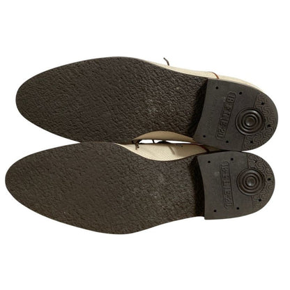 Louis Vuitton Leather Canvas Business Shoes Brown Ecru