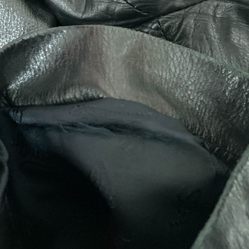 Gucci Cowhide Leather Military Jacket 50 Black