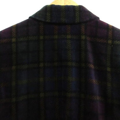 Celine Vintage Velour Check Print Long Jacket 40
