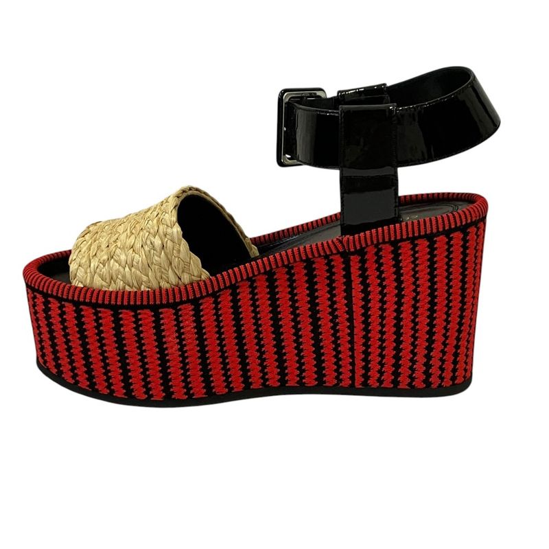 Celine Phoebe Philo Era Platform Ankle Belt Sandals 35 Red