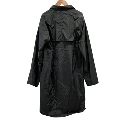 Prada Pocketable Packable Raincoat Stainless Steel Coat L Black