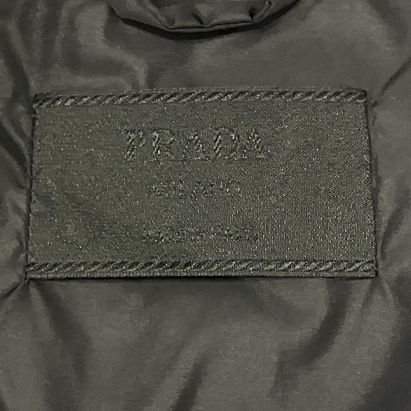 Prada Pocketable Packable Raincoat Stainless Steel Coat L Black