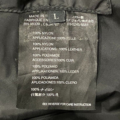 Prada Pocketable Packable Raincoat Stainless Steel Coat L Black