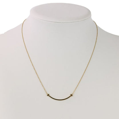 Tiffany & Co T Smile Small Necklace 750 18k Yellow Gold