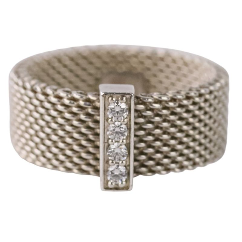 Tiffany & Co Diamond Somerset Ring Silver