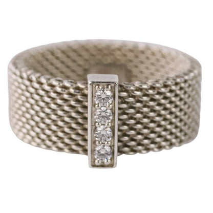 Tiffany & Co Diamond Somerset Ring Silver