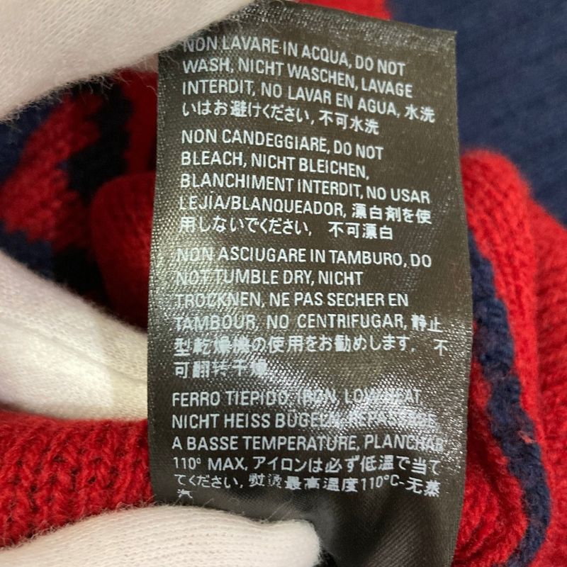 Balenciaga Logo Jacquard Knit Sweater S Navy