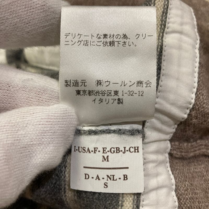Brunello Cucinelli Border Cashmere Knit Blouse Shirt M Gray