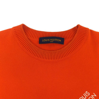 Louis Vuitton Knit Crew Neck Signature Cotton M Short Sleeve Red