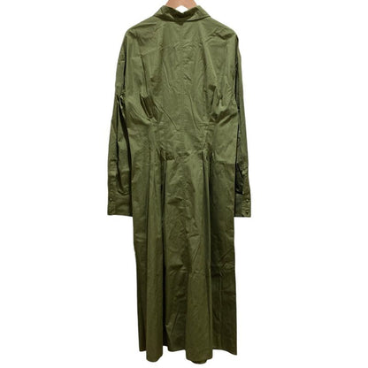 Max Mara Maxmara Studio Pure Cotton Long Shirt Dress Khaki