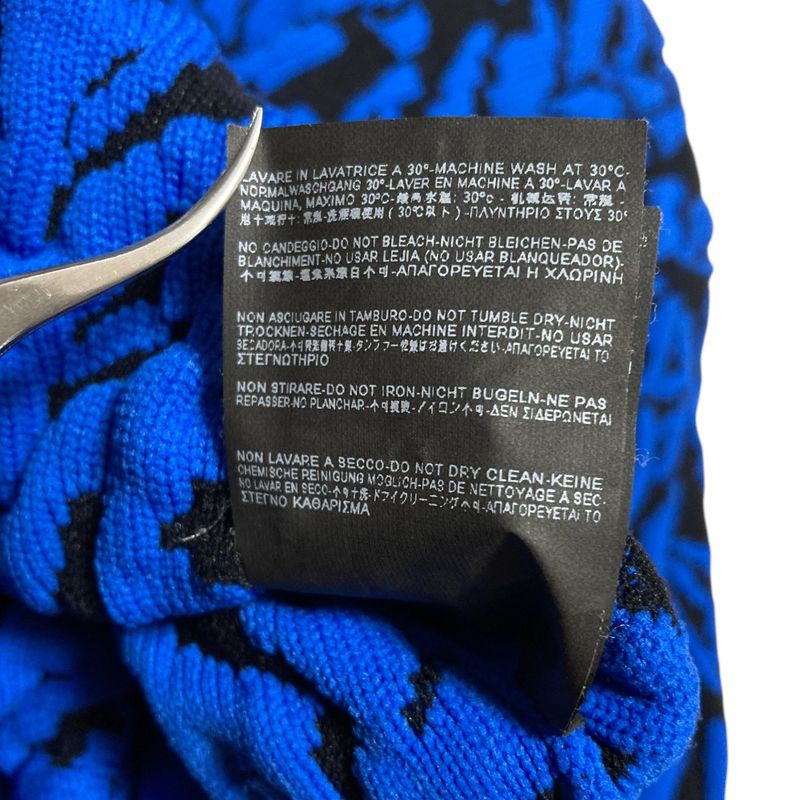 Balenciaga Alexander Wang Era Jacquard Short Sweater 36 Black Blue