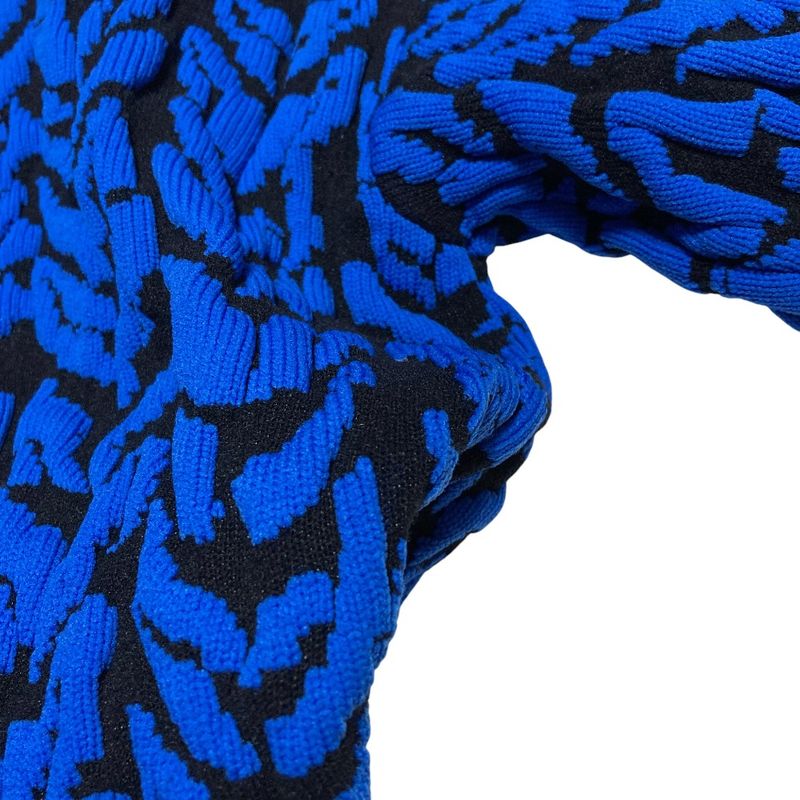 Balenciaga Alexander Wang Era Jacquard Short Sweater 36 Black Blue