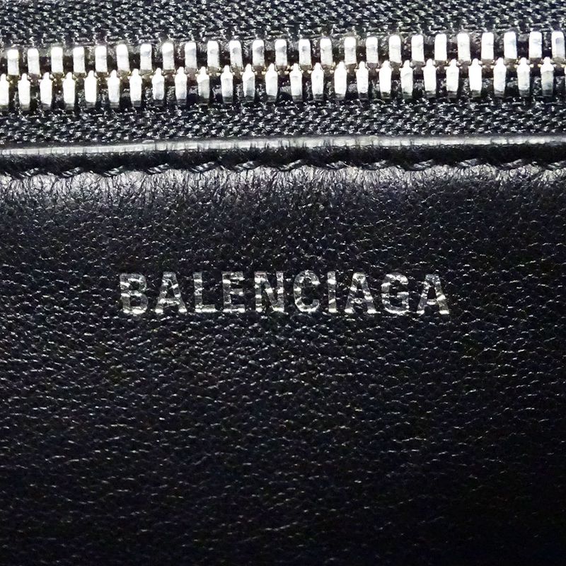 Balenciaga Shoulder Bag Everyday 2-Way Faux Fur Black Logo