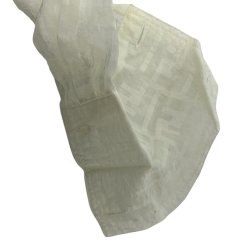 Fendi Blouse Zucca Pattern All Over Sheath Viscose White