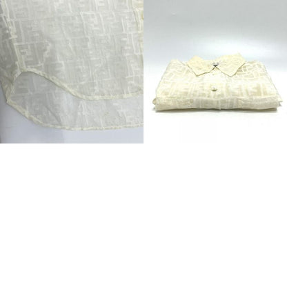 Fendi Blouse Zucca Pattern All Over Sheath Viscose White