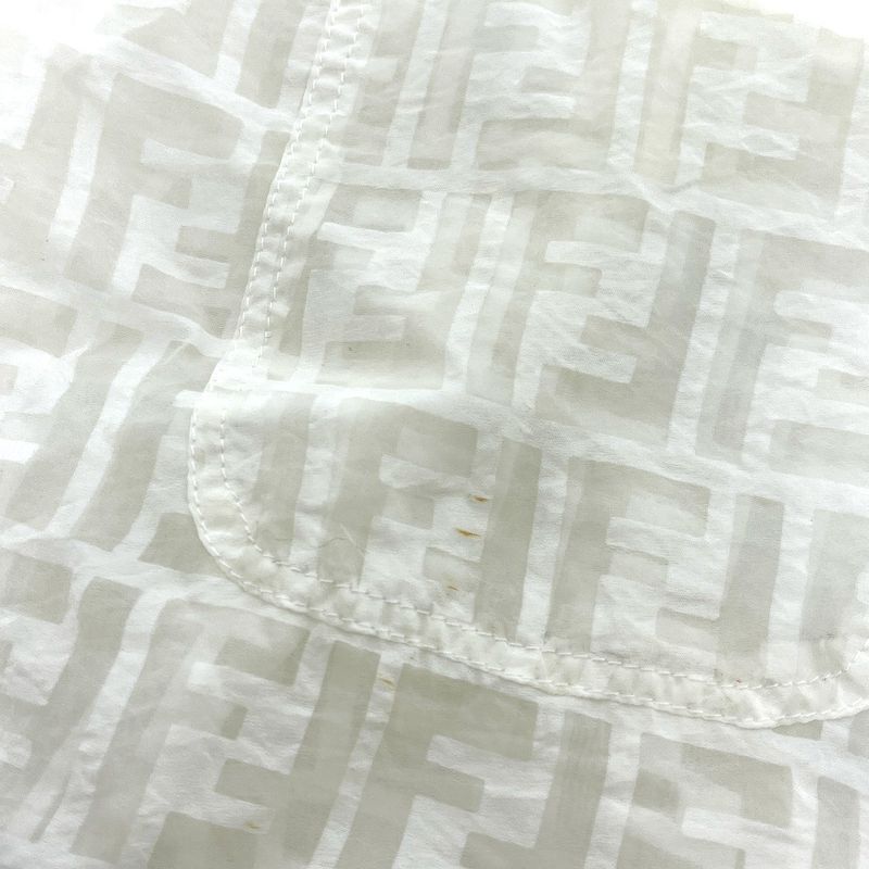Fendi Blouse Zucca Pattern All Over Sheath Viscose White