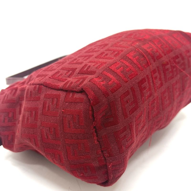 Fendi Handbag Zucca Pattern Canvas Red
