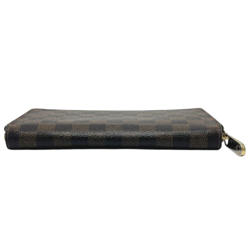 Louis Vuitton Wallet Zippy Damier Canvas Ebene Brown